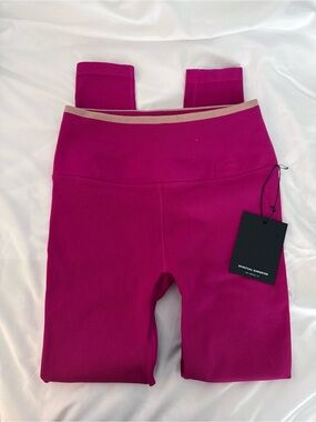 Spiritual Gangster Fuchsia Ribbed High-Waist Bike Shorts